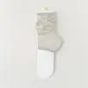 Cubrecubiertas de calcetín estilo ballet francés estilo Miu para mujer, calcetines finos sin pie para pantorrilla de primavera y verano, calentadores de pierna calados con punta abierta, calcetines medios apilados