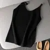 Camisola de malha de cashmere macia e amiga da pele, peça versátil de moda outono e inverno, justa, top elegante e simples para mulheres