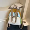 Mochila para Mulheres 2026 Novo Estilo Cor Contrastante Casual Bolsa de Viagem Simples Multifuncional Moderna Bolsa de Lona de Ombro Único