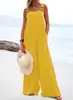 2026 Verano Amazon Overol Holgado de Pierna Ancha para Mujer Mono Casual Simple Tallas Grandes Overoles