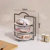 Prateleira de Preparo para Cozinha, Cesta de Armazenamento de Ingredientes para Panela Quente, Cesta Multifuncional de Camadas para Sobras de Comida, Suporte de Bandeja sem Furo