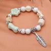Pulsera de Cerámica Estilo Étnico Jingdezhen, Pulsera de Cuentas con Colgante de Mariposa Nuevo Estilo Chino, Fabricante de Joyería para Mejor Amigo Estudiante