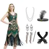 Tallas Grandes S-4XL Ropa para Mujer Estilo Retro de los Años 20 Gatsby Vestido con Lentejuelas y Flecos Fiesta Reunión Anual Fiesta Vestido de Noche