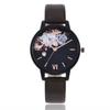 Venta al por mayor, comercio exterior, superventas, reloj de mujer de estilo británico, reloj con esfera de flores para niña, reloj de cuarzo para estudiante de moda