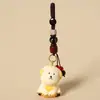 Llavero Colgante Tallado en Madera Hecho a Mano de Golden Retriever para Hombres y Mujeres Encantador Perro Pequeño Colgante para Bolso Regalo de Cumpleaños Adorno