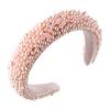 Diadema de Perlas Estrelladas de Influencer de Moda Europea y Americana para Mujer, Diadema Ancha de Esponja Retro Engrosada de Estilo Barroco