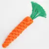 Juego de juguetes para perros: Cuerda de mascar con forma de zanahoria anudada, duradera y resistente a las mordidas, juguete de cuerda de algodón, juguete para la limpieza de mascotas