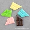 Accesorios de Resina Bite Chocolate Pegamento de Crema Funda para Teléfono Móvil Accesorios DIY Juguetes de Comida Miniatura DIY Snacks