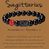Amazon WISH Explosiones Calientes Pulsera Elástica de Doce Constelaciones Piedra Ojo de Tigre Ágata Pulsera de Cuentas de Color Mixto Tarjeta