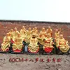 18 Estatuas de Luohan 1.6 m Luohan Fuhu Patriarca Damo Luohan Jianglong Templo Estatuas de Buda de Resina