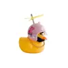 Ventas Directas de Fábrica Adornos para Coche y Moto Patito Amarillo Casco de Celebridad de Internet Pato Rompevientos Exterior para Motocicleta