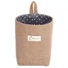 Almacenamiento de Escritorio Creativo de Algodón Lino Colgante Trasero de Puerta de Dormitorio Almacenamiento de Pared Bolsa Colgante Cesta de Almacenamiento de Yute