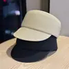 Sombrero de Paja Retro Casual Estilo Coreano de Ala Corta para Montar Protección Solar Primavera Verano Sombrero de Paja para Mujer Salida Protección Solar Playa Tejido de Paja Gorra Plana