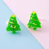 Sinos de Rena de Resina de Natal, Árvore de Natal, Boneco de Neve, Chapéu de Papai Noel, Meias, Argolas Abertas, Acessórios de Mão Atacado