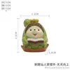 Juguete de Figurita de Cactus de Resina Linda Versión Q de Dibujos Animados Decoración Ornamental para Escritorio que Mejora el Estado de Ánimo