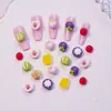 Decoraciones para uñas serie de frutas en rodajas, pequeños accesorios DIY de resina, pegamento de crema, decoraciones para fundas de teléfono, accesorios para uñas, al por mayor