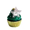 Decoración Creativa para Cupcakes Estilo Ins Transfronterizo Suministros para Fiestas Navideñas Marcado Láser Decoración para Pasteles