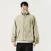 Nova Roupa de Proteção Solar Masculina de Verão, Casaco Casual Solto com Capuz para Uso ao Ar Livre, Cor Sólida, Anti-UV, Moda Versátil