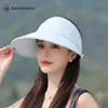 Chapéu de Sol de Verão, Fashion e Versátil, Pode Ser Pendurado com uma Máscara, Chapéu com Top Aberto para Mulheres, Viagem ao Ar Livre, Seda de Gelo, Aba Larga