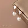 Pendientes de Plata S925 Ailuoqi Ailuoqi para Mujer con Cuentas de Concha Perla Sintética Forma de Abanico Geométrico Joyería para Orejas G9279