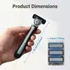 Maquinilla de afeitar manual de seis capas para hombre, cabezales de repuesto universales, juego de 36 piezas, totalmente lavable, mango antideslizante, éxito de ventas transfronterizo