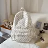 Nueva Mochila Escolar Transfronteriza Estilo Coreano para Niñas, Ligera y Moderna, Adecuada para Estudiantes de Secundaria, Mochila de Pana de Gran Capacidad