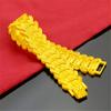 Yihua Moda Variedad de Formas de Flores para Coche Hechas a Mano Arena Dorada Oro 24K Versión Ancha para Hombre Cadena de Pulsera de Reloj Flor de Coche Brillante