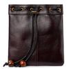 Nueva Cartera Pequeña de Cuero Aceitado y Encerado, Mini Bolsita con Cordón, Bolsa para Guardar Monedas, Bolsa de la Suerte, Mini Billetera para Monedas de Cuero Genuino