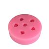 Seis furos rosa pequena modelagem aromaterapia gesso grau alimentício silicone líquido sabão sabão vela molde cola molde