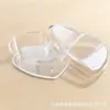 Caixa de armazenamento transparente em formato de coração plástico PS de grau alimentício Ferrero Rocher chocolate doce de Natal presente caixa de coração para nail art