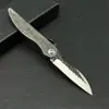 Faca Dobrável Toda em Aço com Cabo de Latão, Faca Dobrável de Aço Inoxidável, Faca de Chaveiro, Faca Afiada Portátil para Frutas, Faca Dobrável