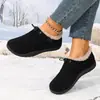 Zapatos de media zapatilla Kenbo para mujer con forro polar transfronterizos, nuevos zapatos casuales versátiles para otoño/invierno 2026, zapatos de slip-on para el trabajo para mujer