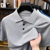 Camisa Polo Casual de Punto Grueso con Cuello de Solapa de Manga Larga para Otoño e Invierno, Color Sólido, Camisa Básica Simple para Negocios Casual