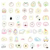 50 Folhas Adesivos de Animais Simples e Fofos PET Impermeável Desenho Animado Estilo Ins Adesivos Decorativos Adesivos para Diário Material de Adesivos