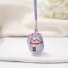 Cadena para Teléfono Móvil Gato de la Suerte Lindo Symphony Colgante Pequeño Gato de la Suerte Pintado Creativo y Cultural Cadena de Teléfono Móvil Lindo Soñador