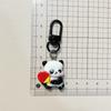 Chaveiro de Panda Pequeno Desenho Animado Chaveiro de Namorada Fofa Acessórios para Pendurar em Mochila de Estudante Acessórios de Bolsa Pequenas Joias Presente