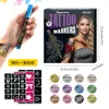 Caneta de tatuagem facial mais vendida internacionalmente, marcador acrílico lavável com ponta macia, adequada para festas de fim de ano e pintura corporal
