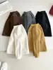 Valle del Viento 2026 Invierno Nuevo Estilo Coreano Elegante Cuello Alto Medio Estampado de Letras Camiseta Base Cálida Versátil Ropa Interior para Niños