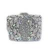 Bolso de Cristal Jiashili pequeño cuadrado de diamantes completos clutch de noche con cadena para el hombro bolso de noche con cadena bolso para mujer