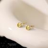 Pendientes de plata de ley 925 con diamantes cuadrados amarillos para mujer, ligeros, de lujo, con diseño geométrico cuadrado de nicho, accesorios para el cabello.