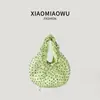 Bolsa de Lona con Cordón, Plisada, de Lunares, Estilo Coreano 2026, Fresca y Exquisita, de Moda y Tendencia, Bolso de Mano para Mujer de Nicho, Modelo Nuevo para el Trayecto