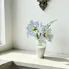 Flores artificiais de vidro Zibo, ornamentos de flores eternas de vidro, pequenos buquês, flores mensais, vasos, arranjos florais, decorações de mesa, transfronteiriço