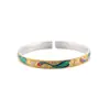 Pulsera de Tobillo de Plata de Ley 9999 Pulsera de Moneda Koi Esmalte Dorado Trazado Pulsera de Lujo Ligero Estilo Nacional para Regalo de Novia