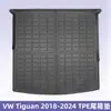 Adecuado para Vw Tiguan 2018-2024 Alfombrillas de Piso Tpe 3D Material para Todo Clima Alfombrilla de Maletero Alfombrillas de Piso