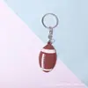 Chaveiro de Bola de Futebol de Borracha Macia em PVC Desenho Animado Pronto para Atacado Presente da Copa do Mundo Pingente Chaveiro de Futebol Brincar