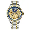 Reloj suizo Tevise para hombre, reloj mecánico esqueleto, luminoso, reloj de pulsera de negocios para hombre para comercio electrónico, Provincia de Guangdong