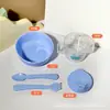 Ventas Directas de Fábrica Tazones para Comida de Bebé, Vajilla para Alimentación de Bebés Set de 4 Piezas, Set de Vajilla para Recién Nacidos, Artículos para Mamá y Bebé