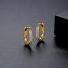 Pendientes de circonita de una fila Jinse Moda simple europea y americana temperamento nicho pendientes de circonita ovalados pendientes