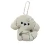 Bolsa Pingente de Boneca Cachorrinho de Pelúcia Fofo Leite Colar Fofo Cachorro Estudante Temporada de Volta às Aulas Pequeno Presente Pingente de Chave