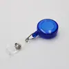 Portatarjeta de Identificación Retráctil de Colores con Logo Personalizado, Transparente, para Tarjeta de Estudiante Universitaria, Tarjeta de Comedor, Credencial de Trabajo, Portatarjeta Retráctil Redondo, en Stock